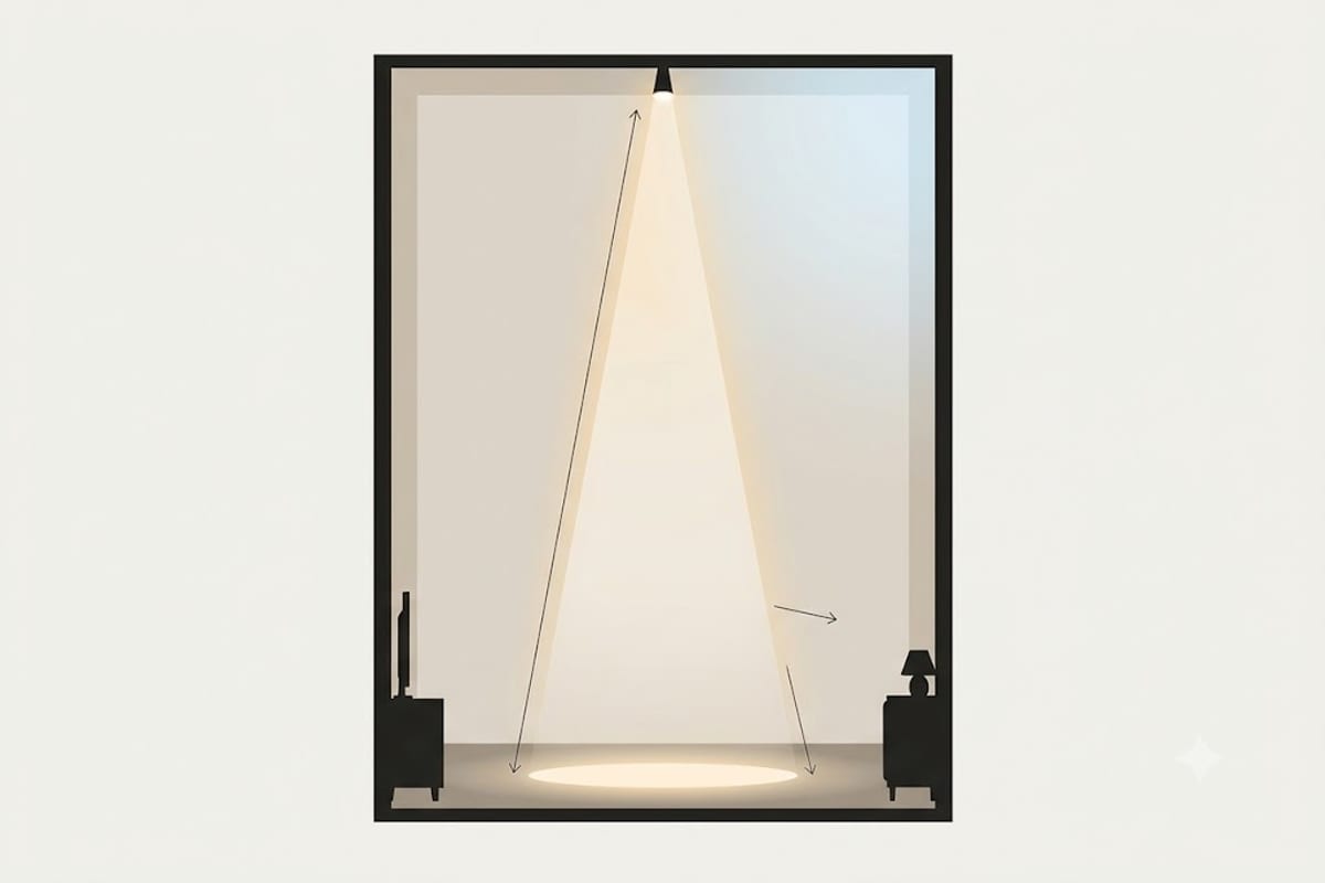 How mounting height spreads the same light