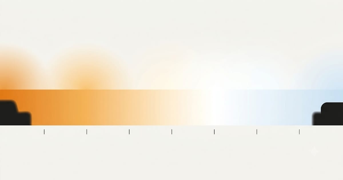 The full colour temperature scale from candle warm to overcast blue