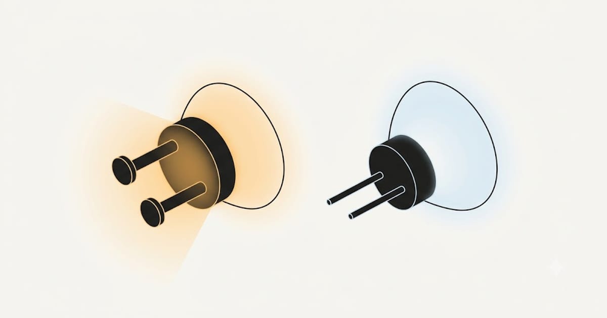 A GU10 lamp base beside an MR16 lamp base